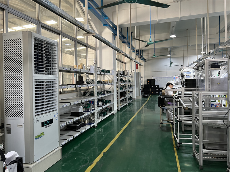 Guangzhou auto parts processing workshop environmental space ventilation cooling case